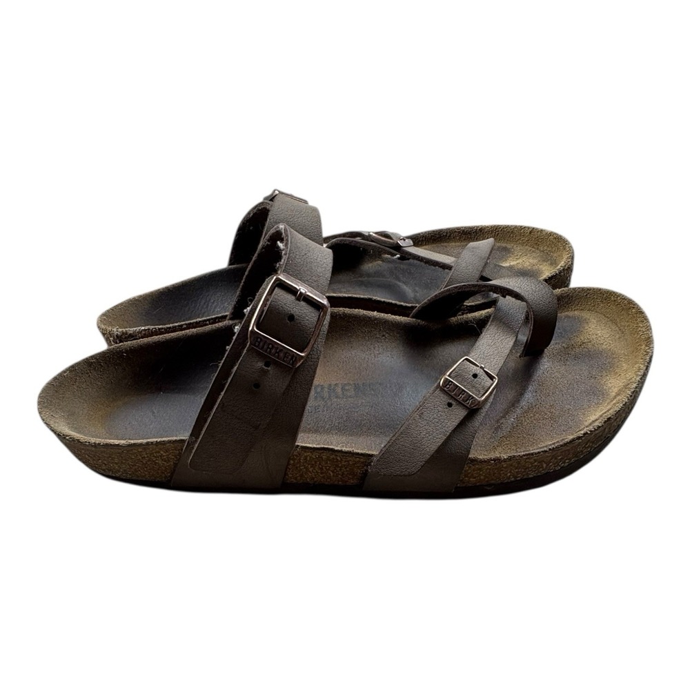 Birkenstock Yara Sandals Brown Leather Women's Size 39 Needs Repair Read - Picture 12 of 13